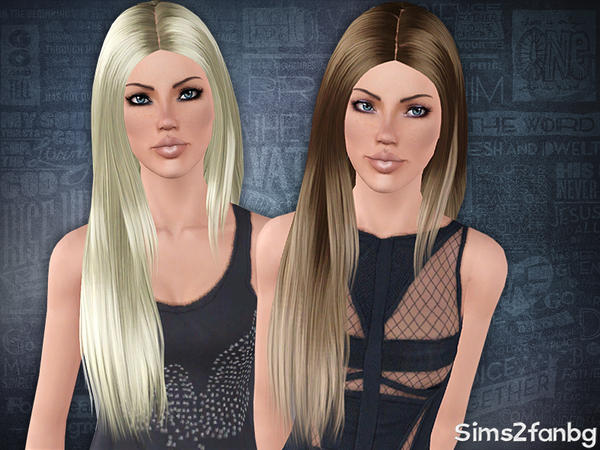 Two colors hairstyle by sims2fanbg for Sims 3