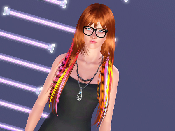 NewSea`s colored peaks hairstyle retextured by Brad for Sims 3