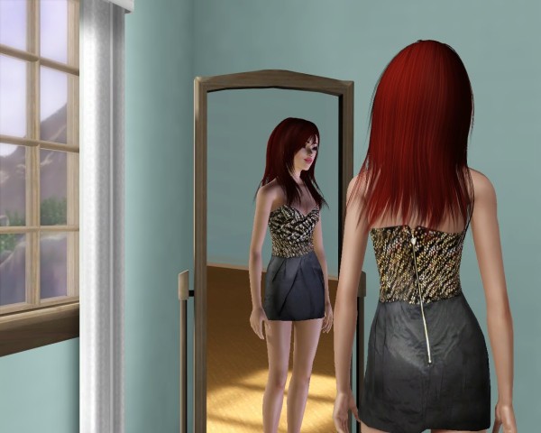 Rose 94 Alpha Edit by Savio   Layered hairstyle  for Sims 3