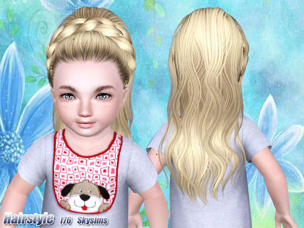 Braided headband hairstyle 176 by Skysims  for Sims 3