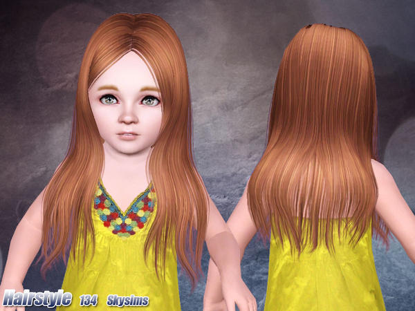 Glam hairstyle 134 by Skysims for Sims 3