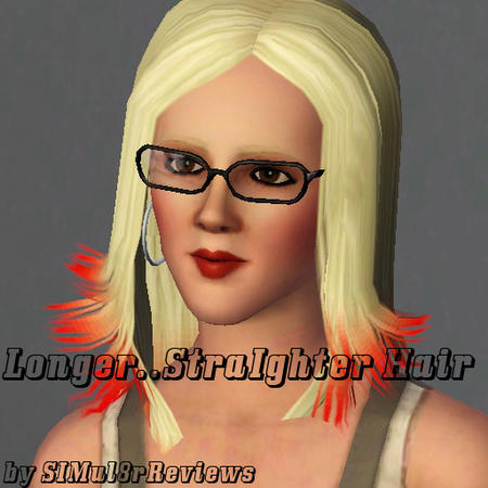 Longer and Straighter Hair by SIMul8rReviews for Sims 3