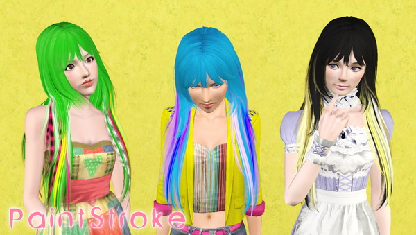 Fringe and highlights hairstyle Newsea`s Hit the Lights retextured by Katty for Sims 3