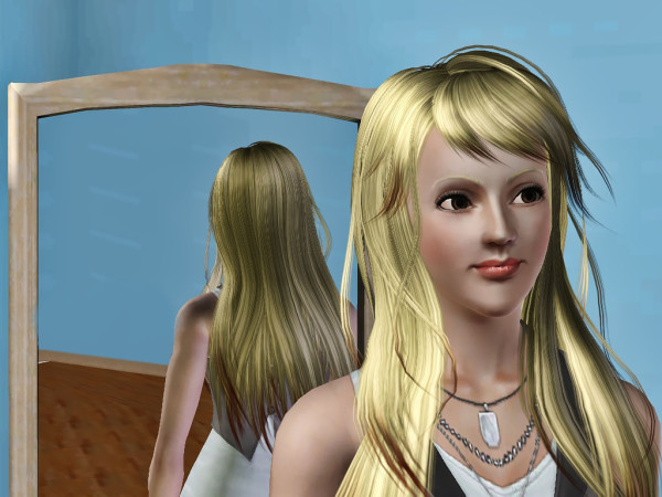 Bliss hairstyle retextured by Savio for Sims 3