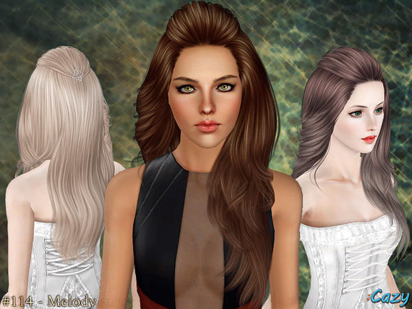 Rolled bangs hairstyle Melody by Cazy for Sims 3