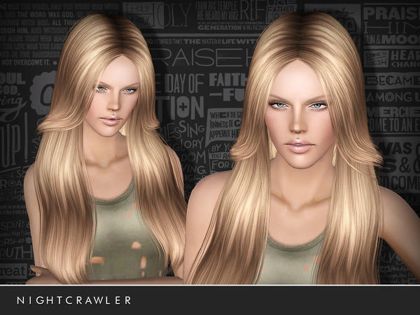Long bangs hairstyle 07 by Nightcrawler for Sims 3