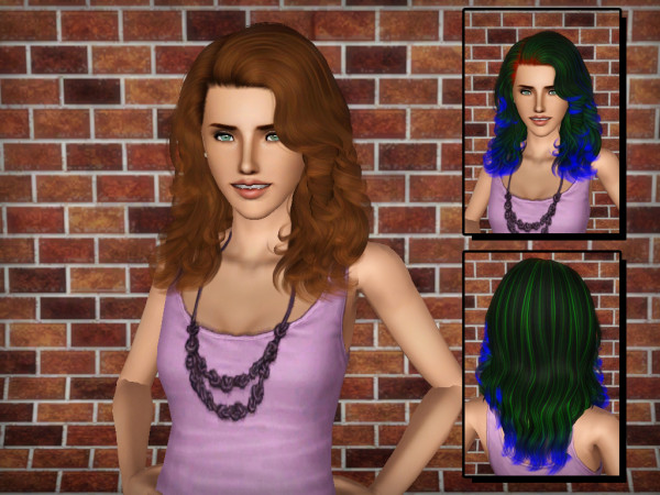 Cazy 76 Porcelain Heart hairstyle retextured by Forever and Always for Sims 3