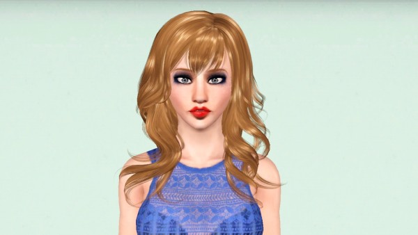 Ponytail with rhinestones hairclip Peggy`s 60 retextured by Marie Antoinette for Sims 3
