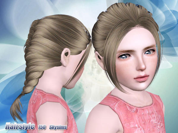 Big fishtail hairstyle 150 by Skysims  for Sims 3
