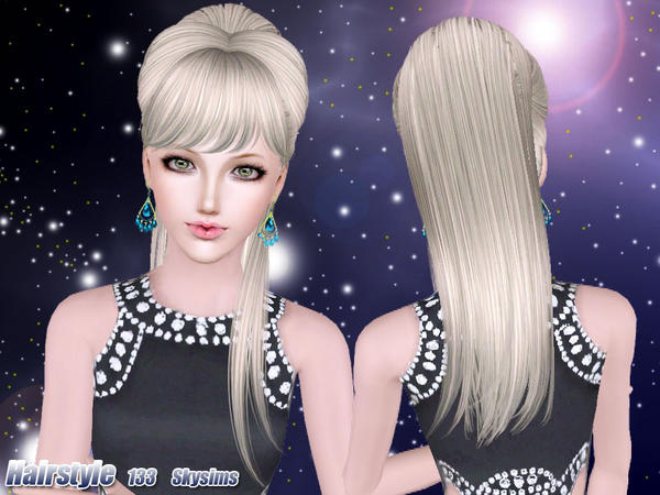 Vintage hairstyle 133 by Skysims for Sims 3