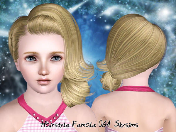 Tousled Curls hairstyle 061 by Skysims for Sims 3
