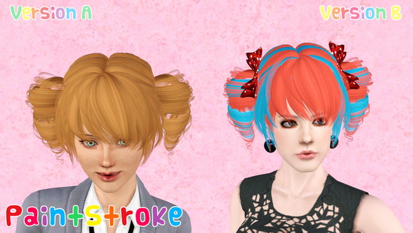 NewSea`s Mitzuki hairstyle retextured by Katty for Sims 3