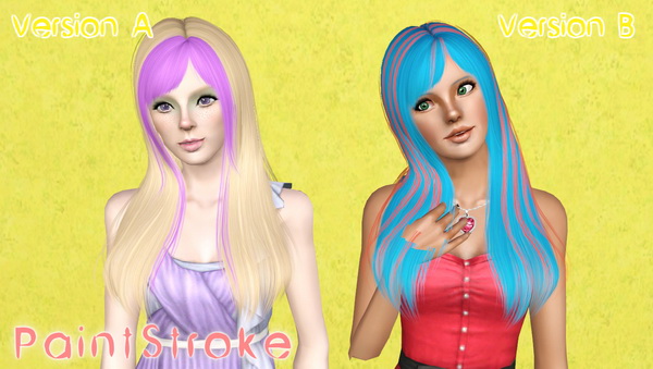  S Club Aruna Streaked hairstyle retextured by Katty for Sims 3