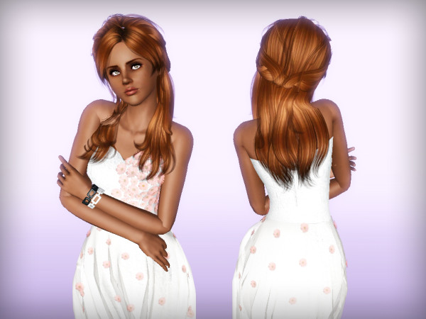 Newsea’s Rosanna hairstyle retextured by Forever and Always for Sims 3