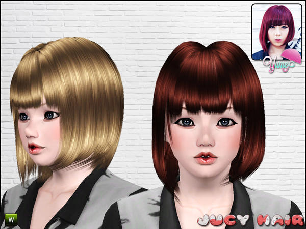 Yume Jucy hairstyle by Zauma for Sims 3