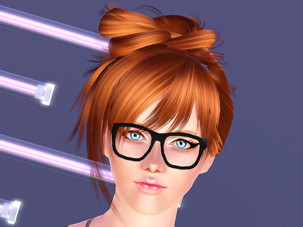 Loose bun on top of head NewSea`s hairstyle retextured by Brad for Sims 3