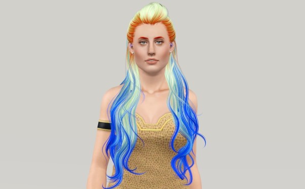 Fresh hairstyle Newsea’s Swallow Tail retextured by Fanaskher for Sims 3