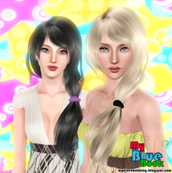 Side ponytail Anto`s 46 retextured by TumTum Simiolino for Sims 3