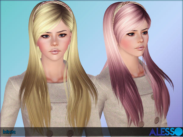 Infinite headband hairstyle by Alesso for Sims 3