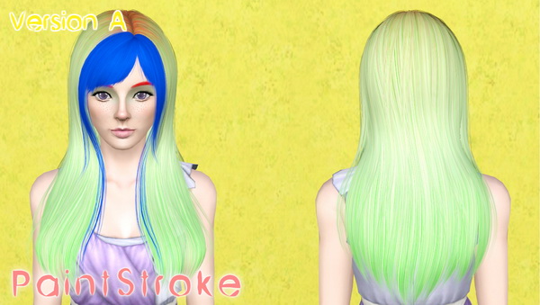  S Club Aruna Streaked hairstyle retextured by Katty for Sims 3