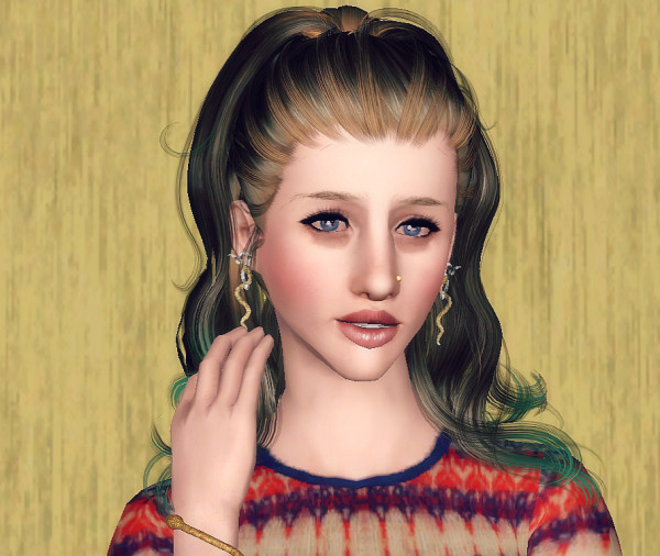 Two hairstyle retextured by Marie Antoinette for Sims 3