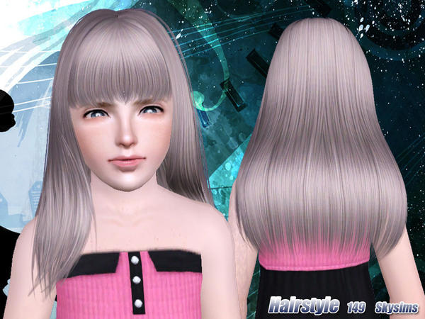 Straight romantic hairstyle 149 by Skysims  for Sims 3