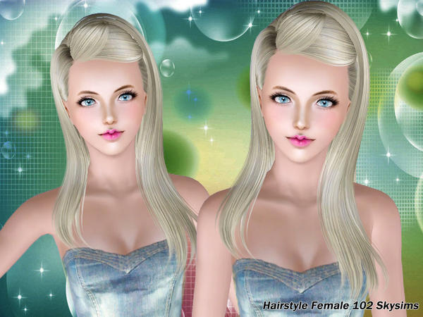 Friday hairstyle 102 by Skysims for Sims 3