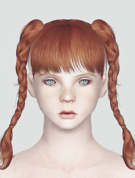 Braided Pigtails Newsea, S Club and EA Hair Mashup by Momo for Sims 3