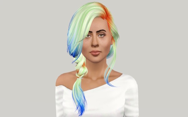 Small braid Peggy`s hairstyle retextured by Fanaskher for Sims 3