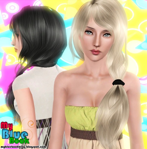 Side ponytail Anto`s 46 retextured by TumTum Simiolino for Sims 3