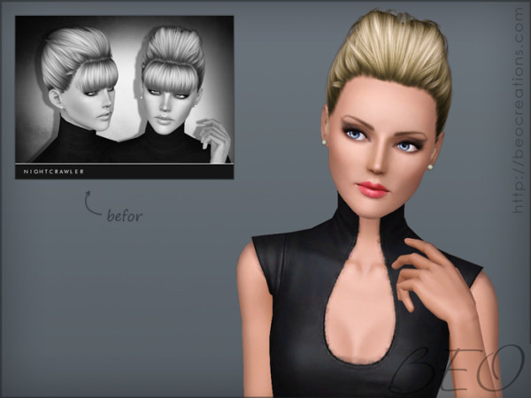 Nightcrawler 13 hairstyle retextured by BEO for Sims 3