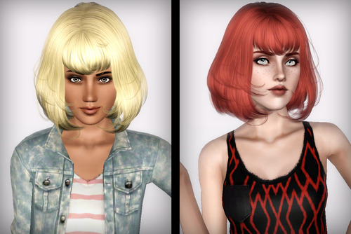 Chin lenght hairstyle NewSea`s Twinkle Twinkle retextured  by Forever and Always for Sims 3