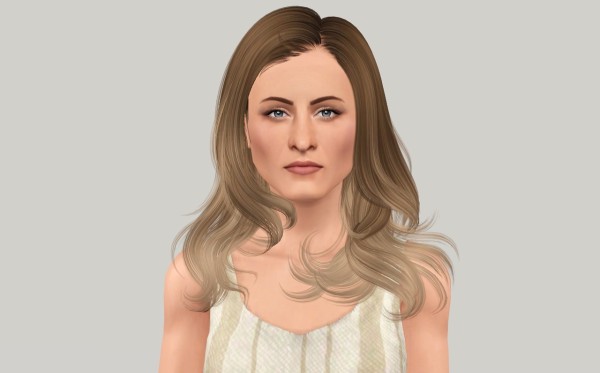 Wavy peaks hairstyle NewSea`s Passenger retextured by Fanaskher for Sims 3