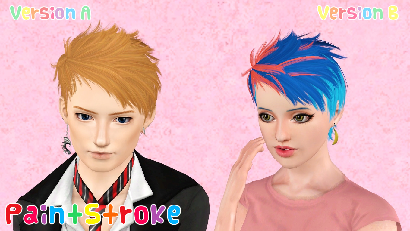 Spiny hairstyle NewSea`s GoodKid retextured by Katty - Sims 3 Hairs