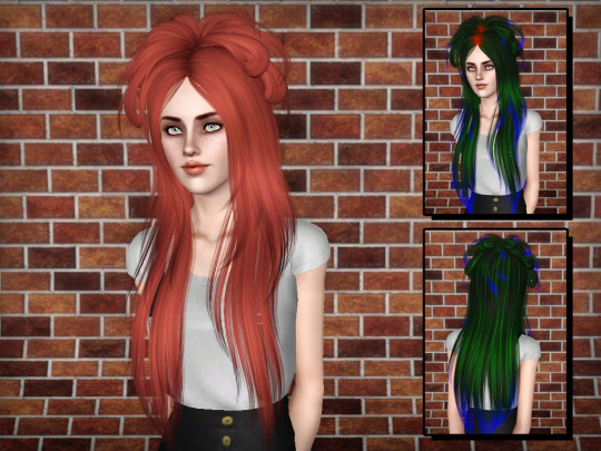 Newsea`s Poison hairstyle retextured by Forever and Always - Sims 3 Hairs