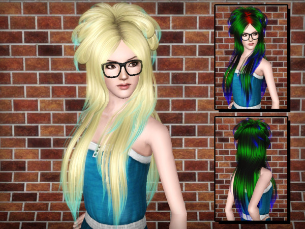 Newsea`s Poison hairstyle retextured by Forever and Always - Sims 3 Hairs