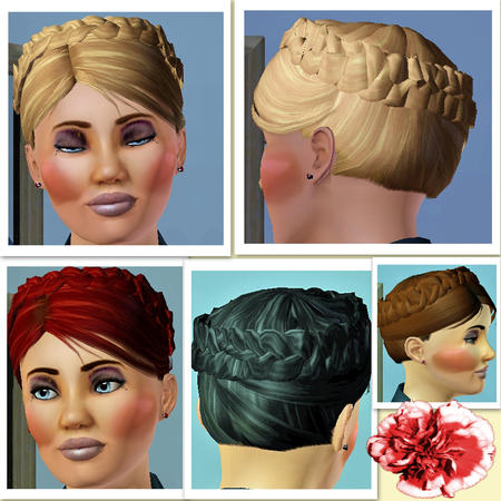 Gabriela Hair by Greda for Sims 3