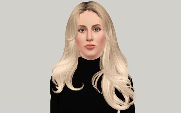 Glossy waves hairstyle Newsea`s Equinoxe retextured by Fanaskher for Sims 3