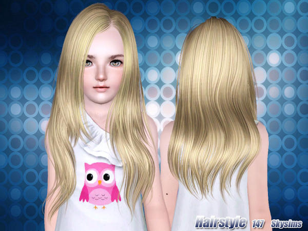 Two colors hairstyle 147 by Skysims for Sims 3