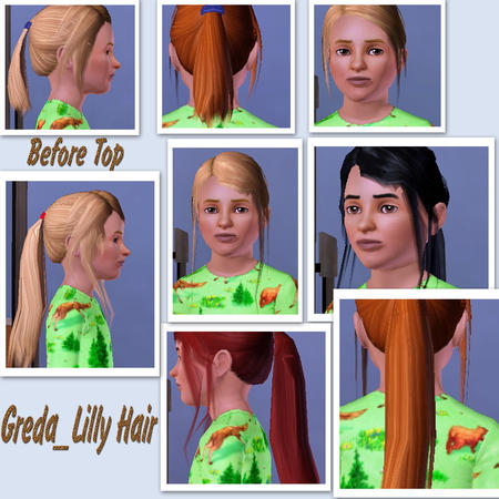 Lilly Hairstyle by Greda for Sims 3