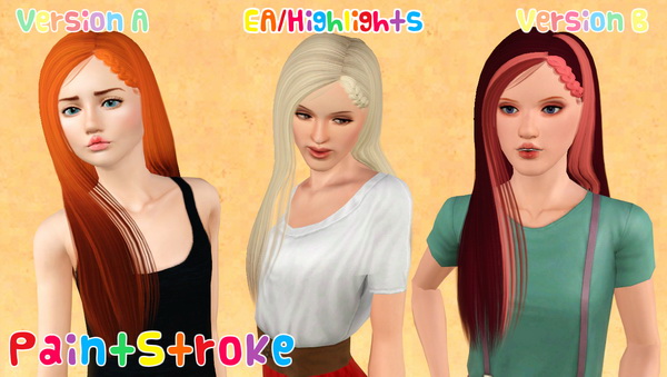 Braided side hairstyle Yume by Alesso retextured by Katty for Sims 3