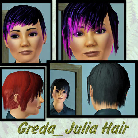 Julia Hair by Greda for Sims 3