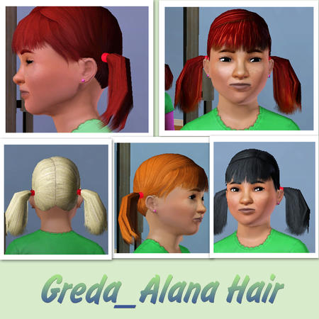 Alana hairstyle by Greda for Sims 3
