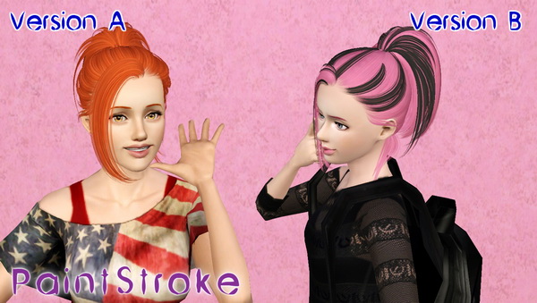 Butterfly 060 hairstyle retextured by Katty for Sims 3