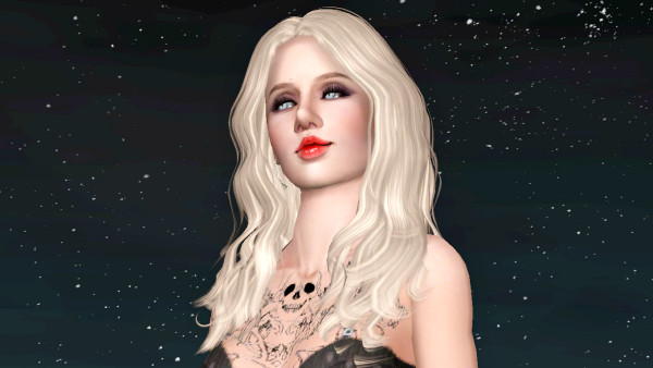 Middle parth wavy hairstyle Cazy Ordinary Day Retextured by Marie Antoinette for Sims 3