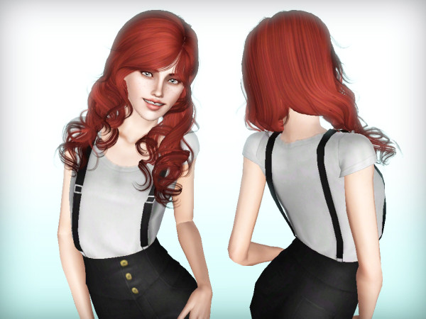 Newsea’s Azure Sky hairstyle retextured by Forever and Always for Sims 3