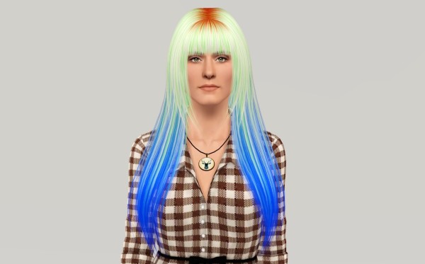 Huge scales hairstyle Nightcrawler 10 retextured by Fanaskher for Sims 3