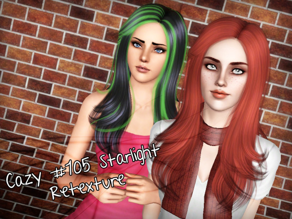 Highlighted hairstyle Cazy 105 retextured by Forever and Always for Sims 3