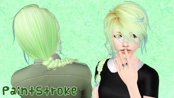 NewSea`s Dragon hairstyle retextured by Katty for Sims 3