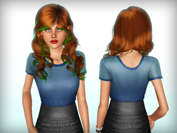Newsea’s Azure Sky hairstyle retextured by Forever and Always for Sims 3